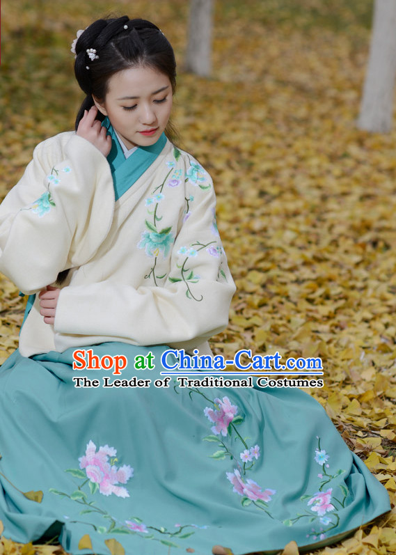 Top Chinese Ming Dynasty Beauty Hanfu Clothing Chinese Hanfu Costume Hanfu Dress Ancient Chinese Costumes and Hat Complete Set for Women Girls Children