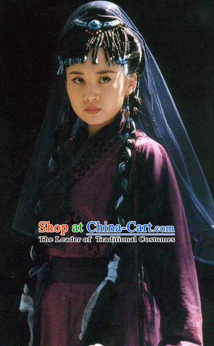 Chinese Ancient Female Knight Costumes Complete Set for Women