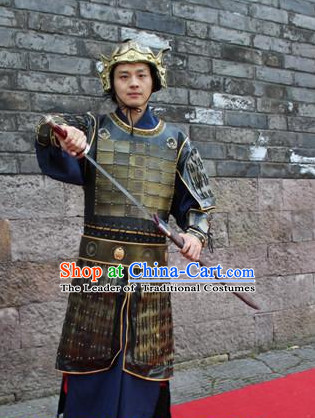 Ancient Chinese Solider Body Armor Costumes Complete Set