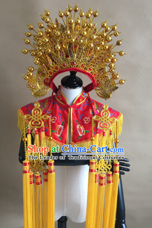 Gold Chinese Traditional Phoenix Coronet Opera Hat