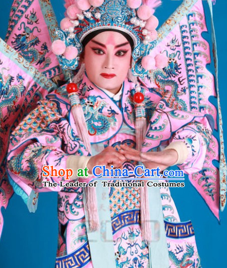 Chinese Beijing Opera Costumes Peking Opera Costume Wusheng Armor Complete Set for Men