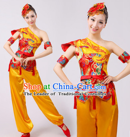 Chinese Dance costume Dance Classes Uniforms Folk Dance Traditional Cultural Dance Costumes Complete Set