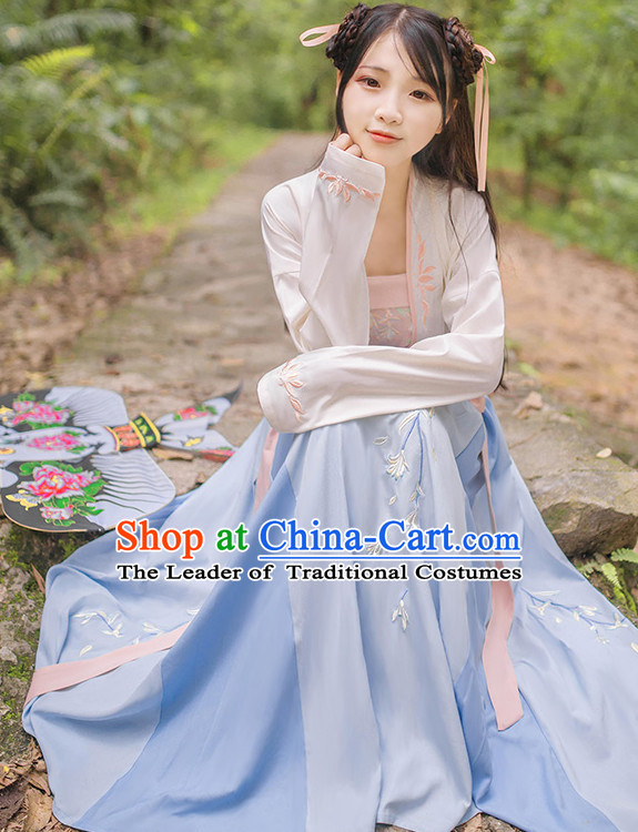 Hanfu Clothing Custom Traditional Chinese Hanfu Dreses Han Clothing Hanzhuang Historical Dress and Accessories Complete Set