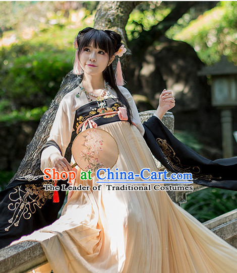 Hanfu Clothing Custom Traditional Chinese Hanfu Dreses Han Clothing Hanzhuang Historical Dress and Accessories Complete Set