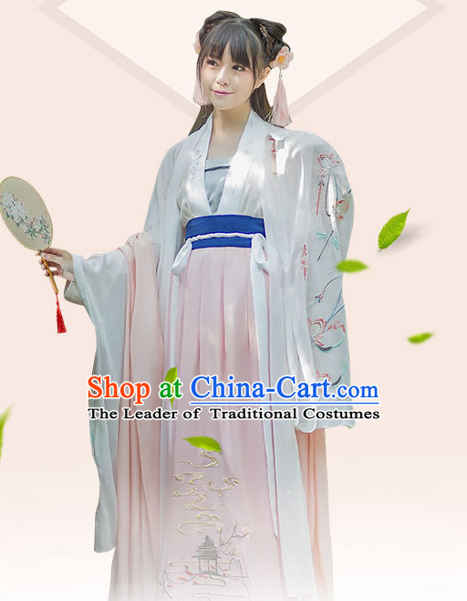 Hanfu Clothing Custom Traditional Chinese Hanfu Dreses Han Clothing Hanzhuang Historical Dress and Accessories Complete Set