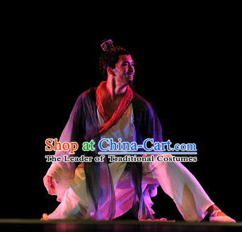 Chinese Classical Dance Costume Folk Dancing Costumes Traditional Chinese Dance Costumes Asian Dance Costumes Complete Set for Men