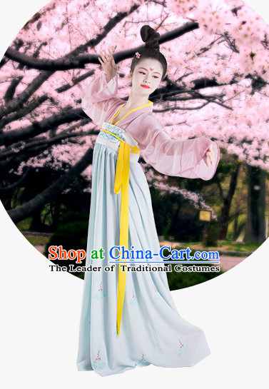 Hanfu Clothing Custom Traditional Tang Dynasty Chinese Hanfu Dreses Han Clothing Hanzhuang Historical Dress and Accessories Complete Set