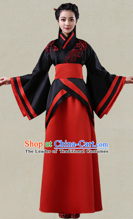 Hanfu Clothing Custom Traditional Han Dynasty Chinese Hanfu Dreses Han Clothing Hanzhuang Historical Dress and Accessories Complete Set