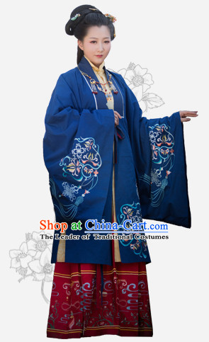 Hanfu Clothing Custom Traditional Chinese Hanfu Dreses Han Clothing Hanzhuang Historical Dress and Accessories Complete Set for Women