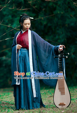 Women Han Fu_Hanfu Clothing Hanzhuang Historical Dress Historical Clothing and Accessories Complete Set