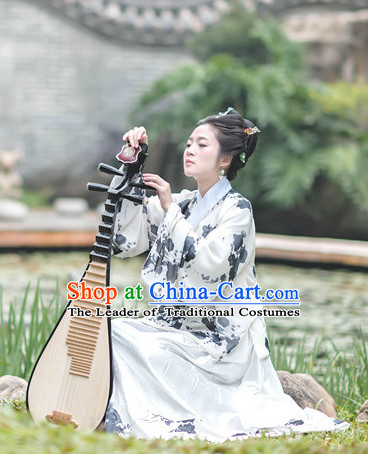 Women Han Fu_Hanfu Clothing Hanzhuang Historical Dress Historical Clothing and Accessories Complete Set