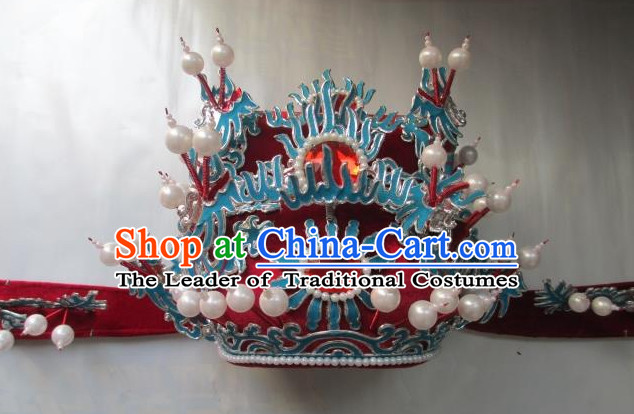 Chinese Opera Peking Opera Famous Operas Beijing Opera Jingju Hat Headwear for Men Boys