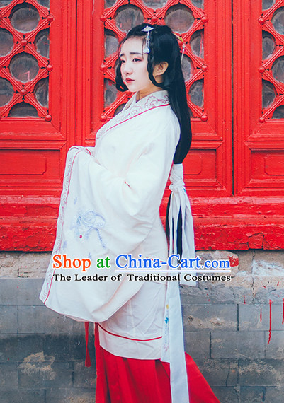 Chinese Traditional Oriental Dress Hanfu Clothing Asian Dresses Fashion Cheongsam Dress China Clothing and Hair Jewelry for Women