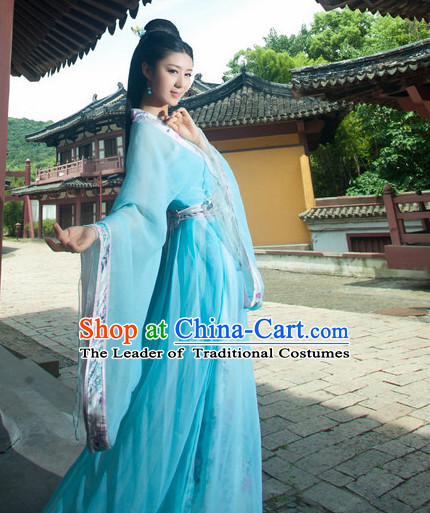 Ancient Chinese Classical Dancer Drama Scene Hanfu Clothing Complete Set for Women