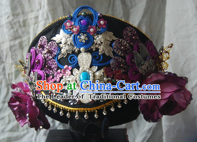 Qing Dynasty Imperial Royal Quene Phoenix Hairstyle Wigs Hairstyle Chinese Oriental Hairstyles