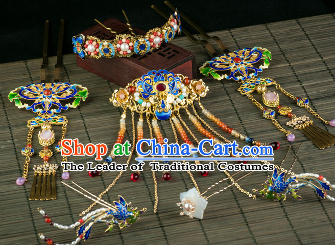 Chinese Imperial Quene Crown Empress Hairpins Hair Accessories Hairstyle Chinese Oriental Hairstyles Headpieces Wigs