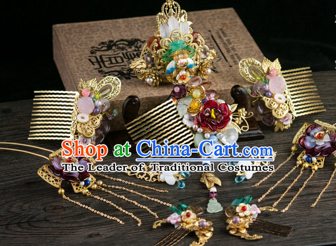 Chinese Imperial Quene Crown Empress Hairpins Hair Accessories Hairstyle Chinese Oriental Hairstyles Headpieces Wigs