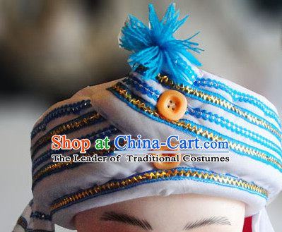 Chinese Traditional Miao Minority Hmong Folk Ethnic Hat for Men