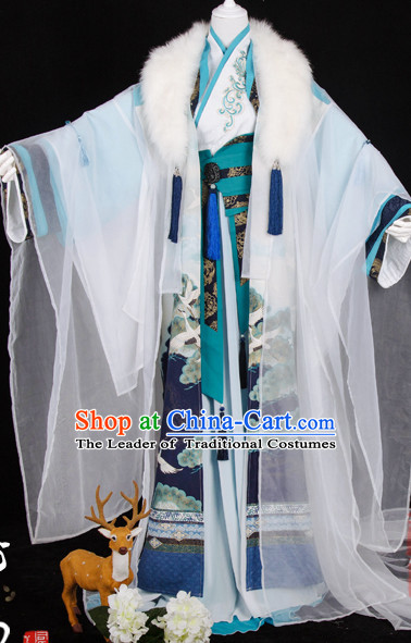 Traditional Chinese Imperial Court Prince Emperor Dress Asian Clothing National Hanfu Costume Han China Style Costumes Robe Attire Ancient Dynasty Dresses Complete Set for Men