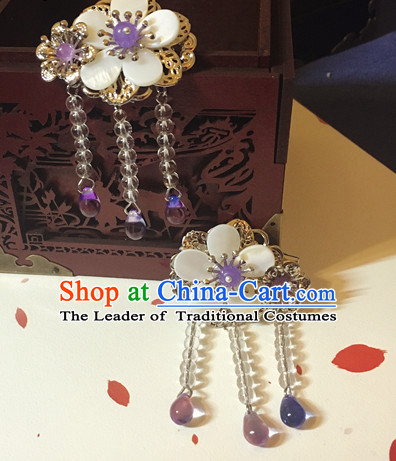 Chinese Traditional Lady Comb Headpieces Hair Jewelry Set