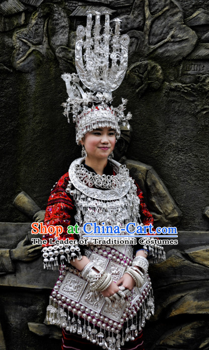 Chinese Ethnic Clothing Minority Clothing Cultural Costumes Complete Set for Women