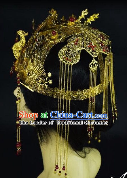 Top Chinese Princess Phoenix Hair Style China Hairpieces Chinese Traditional Hairpins Bridal Hat