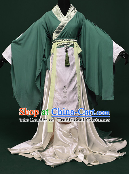 Chinese Ancient Han Fu Noblewoman Clothing Robes Tunics Accessories Traditional China Clothes Adults Kids