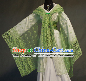 Chinese Ancient Han Fu Fairy Clothing Robes Tunics Accessories Traditional China Clothes Adults Kids