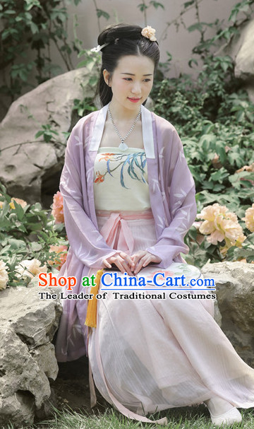 Chinese Ming Dynasty Hanfu Dress China Hanfu Costume Histroical Dresses Traditional Hanfu Wedding Ceremony Chinese Culture Clothing Complete Set