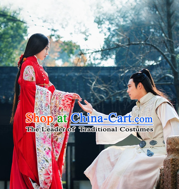 Chinese TV Drama Princess Costume Ancient Theatrical Costumes Historical Clothing and Hair Jewelry Complete Set for Women