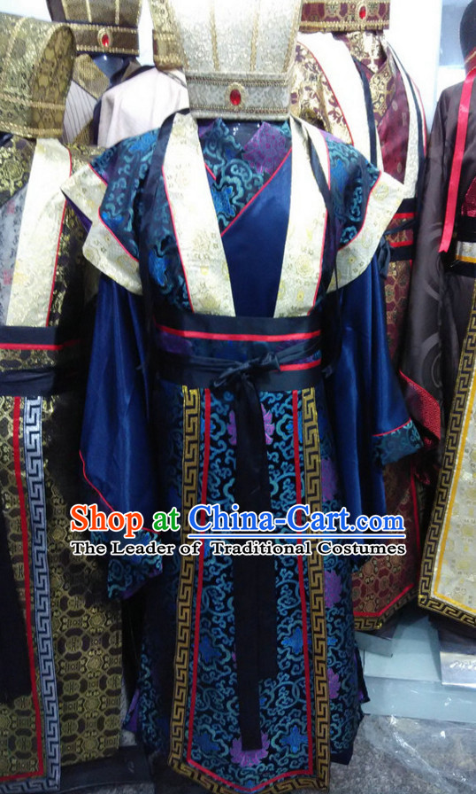 Ancient Chinese Official Robe and Hat Complete Set for Men