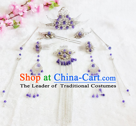 Princess Hanfu Hair Accessories Headpiece Headdress Phoenix Crown Hair Decoration Head Hairpin Accessories Comb Wedding Headwear Hair Accessorie Head Dress