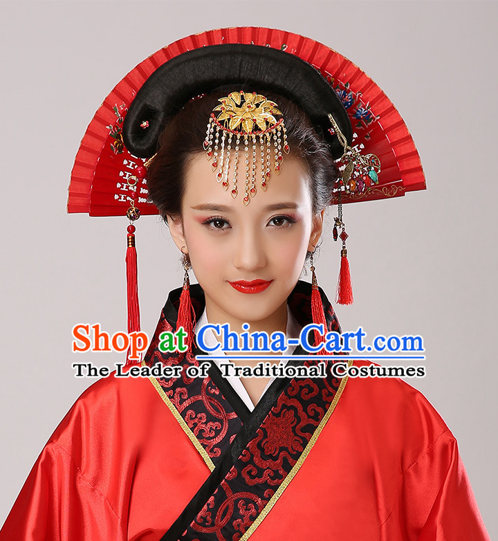 Chinese Traditional Fan Shape Headdress