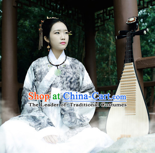 Asian Traditional High Quality Hanfu Ming Dynasty Clothes Costume Costumes Complete Set for Women Girls Children Adults