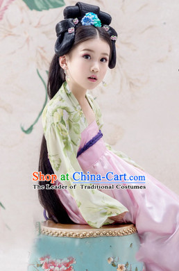 Traditional Chinese Costume Chinese Classical Clothing Princess Garment and Headpieces Complete Set for Women