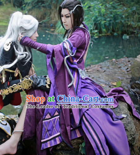 Ancient Chinese Style Halloween Cosplay Cos Fighter Knight Complete Set for Men