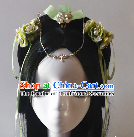 Chinese Classic Lady Fairy Headwear Crowns Hats Headpiece Hair Accessories Jewelry Set