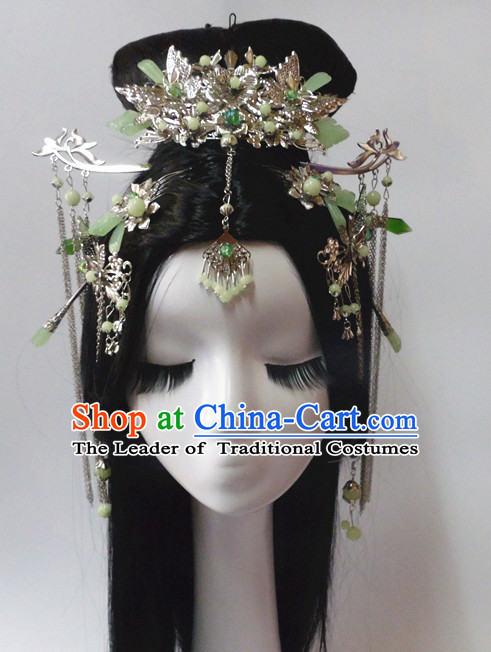 Chinese Classic Princess Fairy Headwear Crowns Hats Headpiece Hair Accessories Jewelry Set