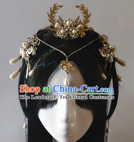 Chinese Classic Headwear Crowns Hats Headpiece Hair Accessories Jewelry Set