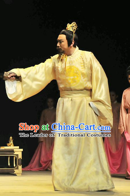 China Ancient Tang Dynasty Emperor Opera Costume Drama Stage Costumes Complete Set