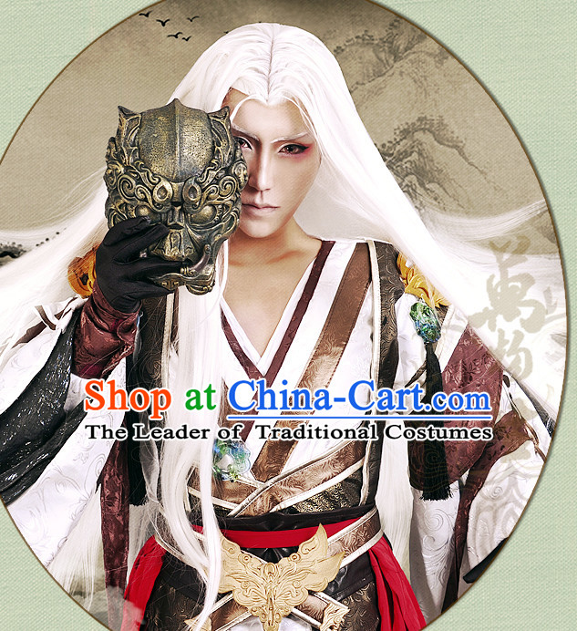 Chinese Swordsman Hanfu Robe Knight Clothing Handmade Bjd Dress Opera Costume Drama Costumes Complete Set