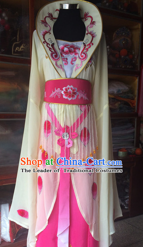 Long Sleeves China Beijing Opera Women Costume Embroidered Robe Stage Costumes Complete Set