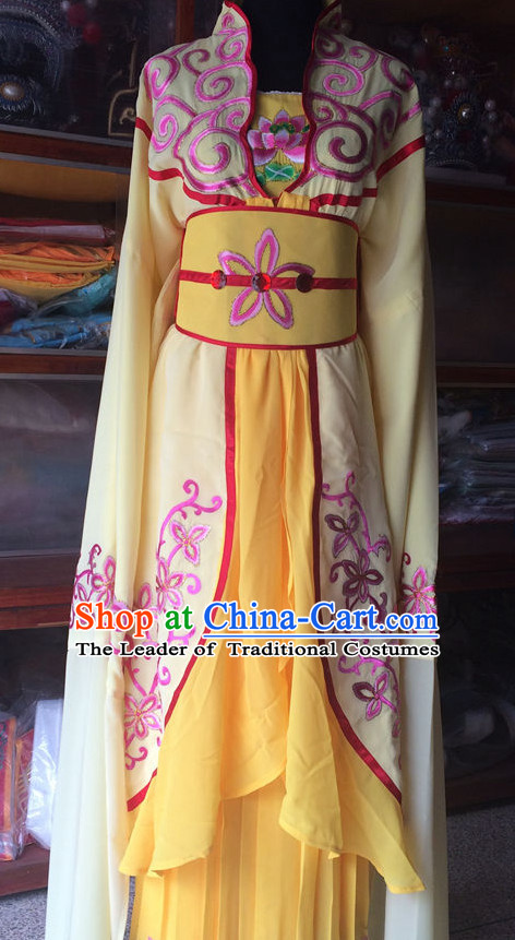 Long Sleeves China Beijing Opera Women Costume Embroidered Robe Stage Costumes Complete Set