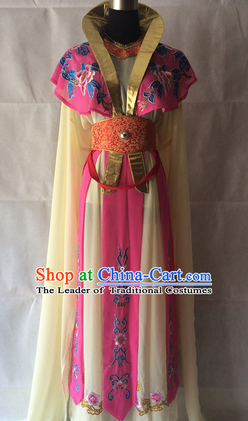 Long Sleeves China Beijing Opera Women Princess Costume Embroidered Robe Stage Costumes Complete Set