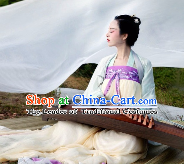 Chinese Ancient Tang Dynasty Ruqun Clothing Han Fu Suit Complete Set for Women