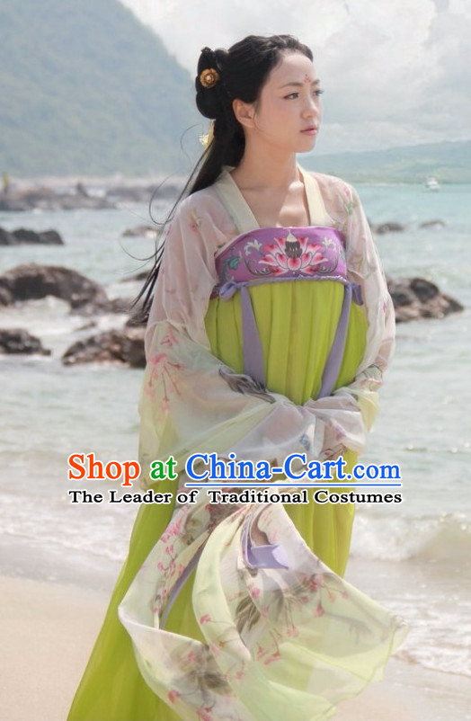 Chinese Ancient Tang Dynasty Ruqun Clothing Han Fu Suit Complete Set for Women