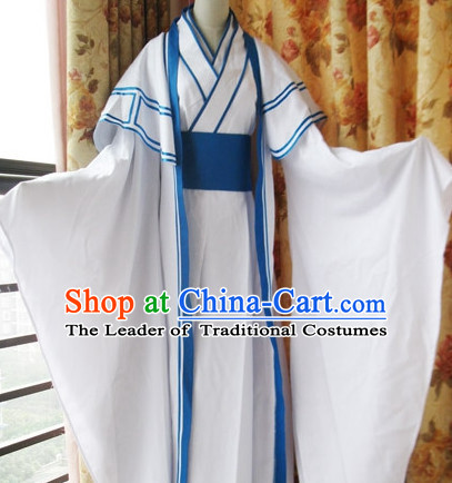 Chinese Men Scholar Hanbok Kimono Stage Opera Costume Dresses Costume Ancient Cosplay Complete Set