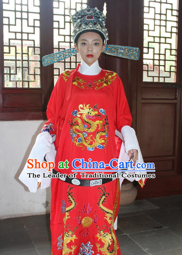 Chinese Wedding Opera Stage Costume Embroidered Hanfu Dress Gown Costumes Ancient Costume Clothing Complete Set