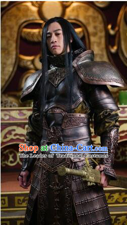 Chinese Ancient General Hero Body Armor Costumes Complete Set for Men