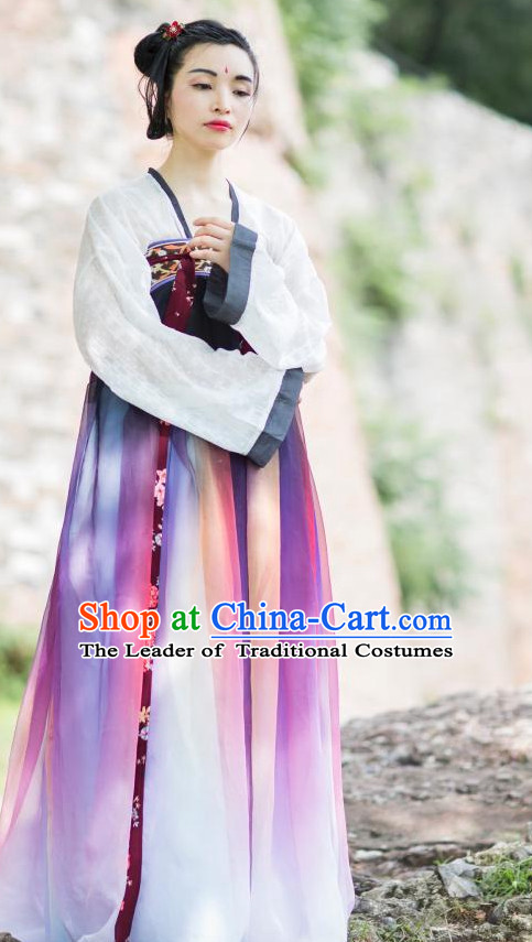 Ancient Chinese Women Clothing Traditional Hanfu Hanbok Kimono Dress National Costume Dresses Complete Set